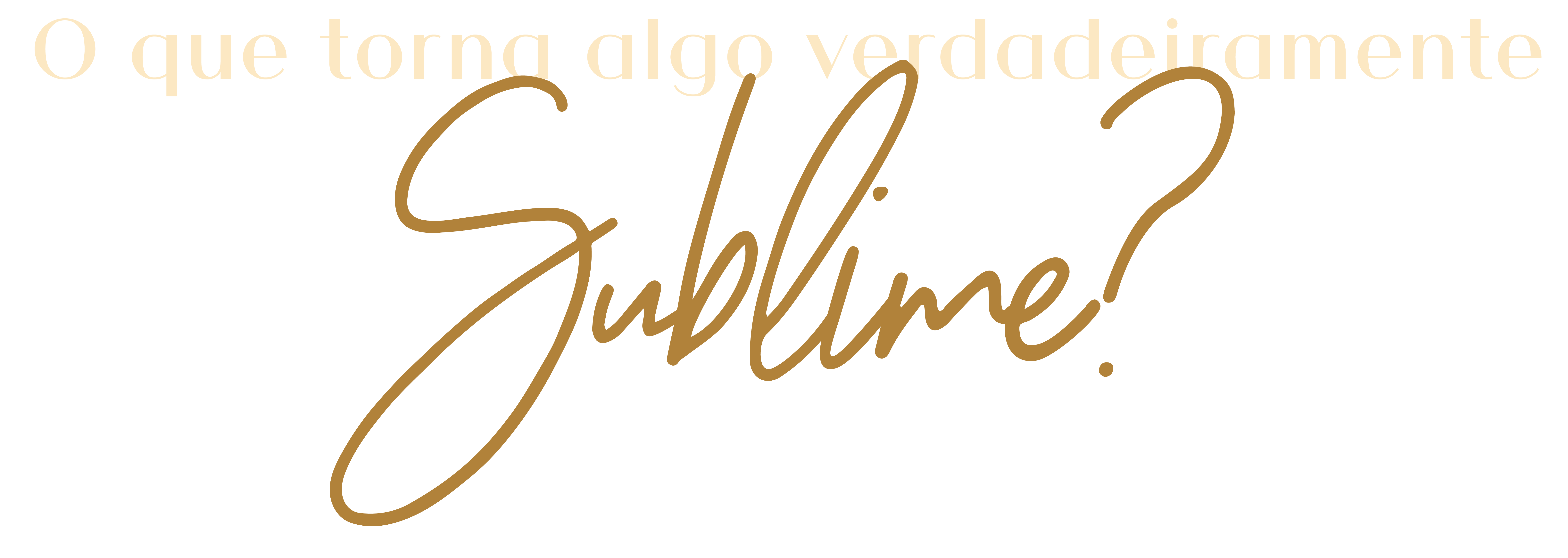 O que torna sublime