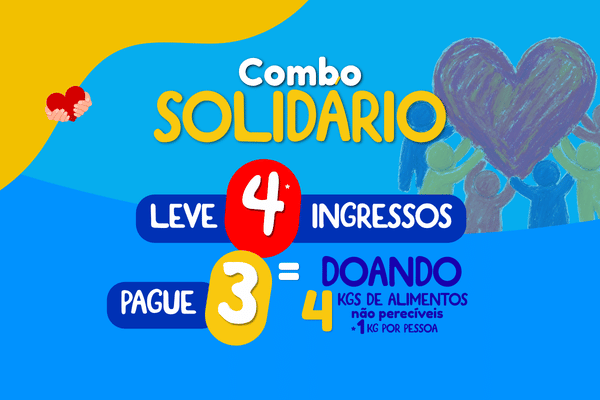 COMBO SOLIDÁRIO - 4 INGRESSOS